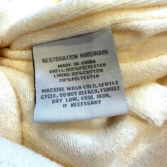 Restoration Hardware ivory terrycloth lined spa bath robe unisex L cozy lounge - Picture 4 of 10